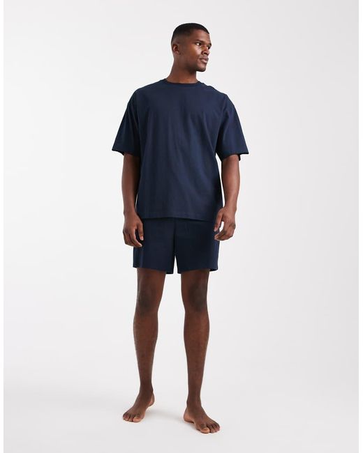 ASOS Blue Oversized Pajama Set for men