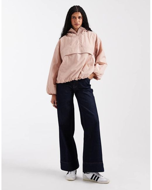 ASOS Orange Shower Resistant Overhead Track Jacket