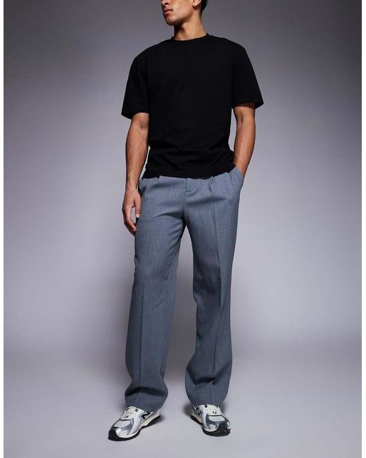 River Island Black Relaxed Elasticized Pants for men