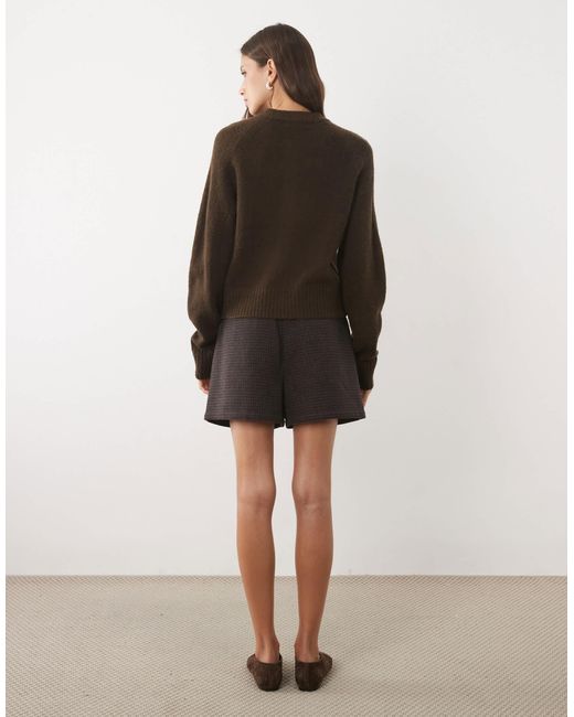 Threadbare Natural Mock Wool Shorts