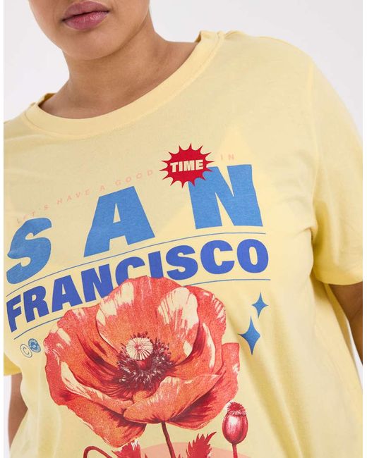 ONLY Pink San Francisco Print T-shirt