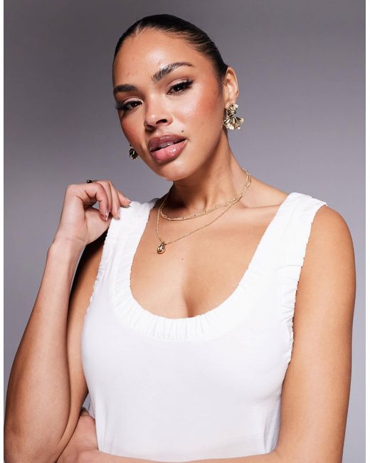 ASOS White – midi-hängerkleid