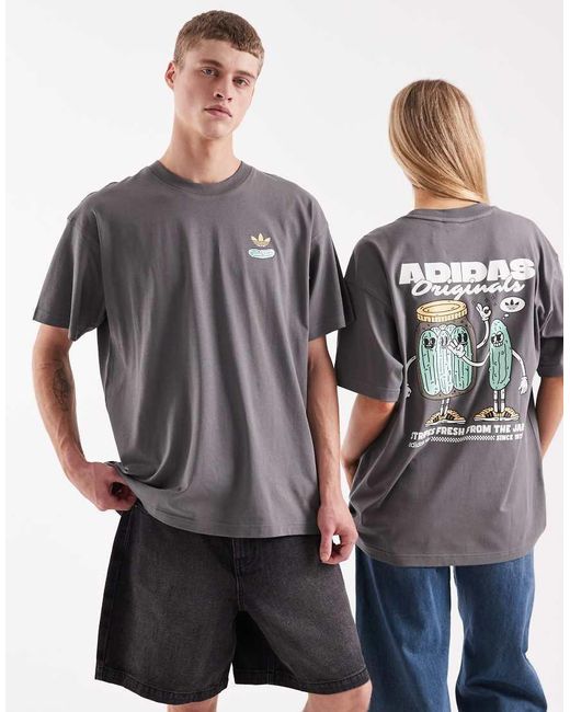 Adidas Originals Gray Pickle Graphic T-Shirt