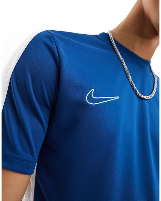 Nike Football Blue Academy Dri-fit Panelled T-shirt for men