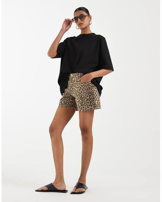 Vero Moda Black Tessa Mid Rise Loose Fit Denim Shorts