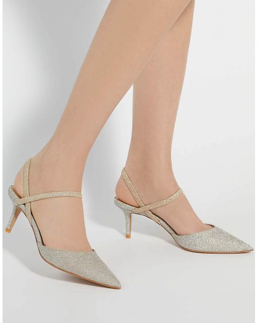 Dune White Classical Slingbacks