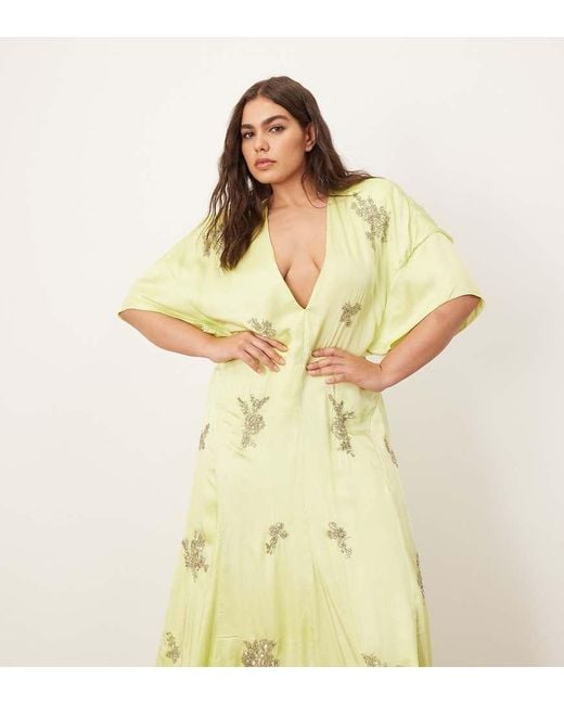 ARRANGE Natural Curve Floral Embellished Modern 30's Tea Dress