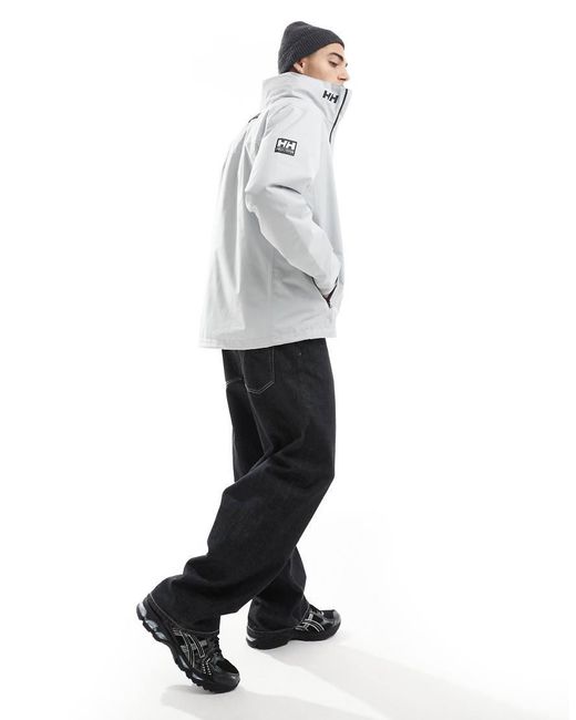Helly Hansen Gray Crew Hooded Midlayer Sailing Jacket 2.1 for men