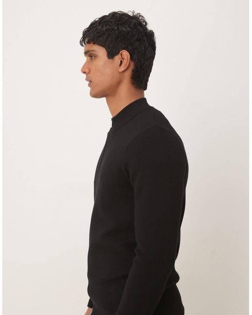 Mango – feinstrick-pullover in Black für Herren