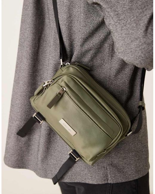 Calvin Klein Gray Sleek Utility Camera Cross-body Bag for men