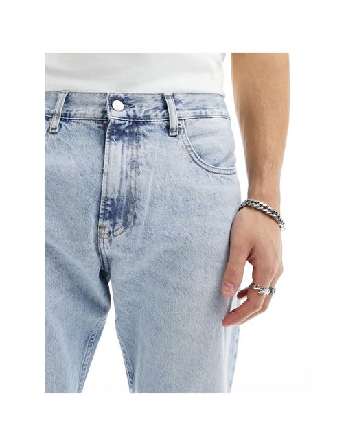 Authentic - jean droit - clair délavé Calvin Klein pour homme en coloris Blue