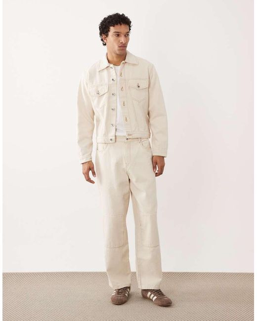 Farah Natural Archive Montoya Twill Denim Button-through Jacket for men