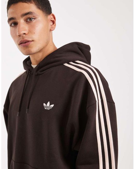 Adidas Originals Brown Adicolor Classics 3-Stripes Hoodie for men