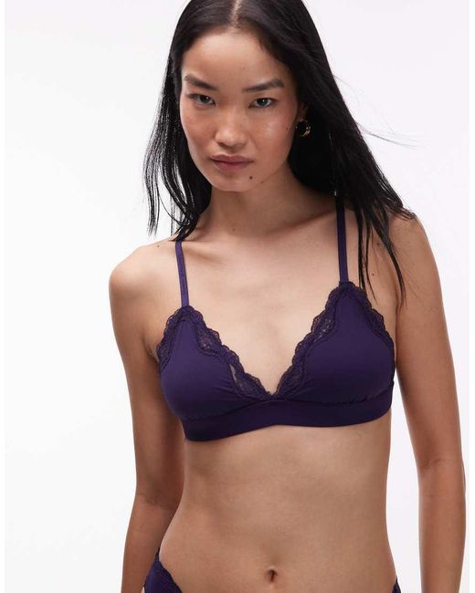 Tommy Hilfiger Multicolor Microfibre Lace Unlined Triangle Bra