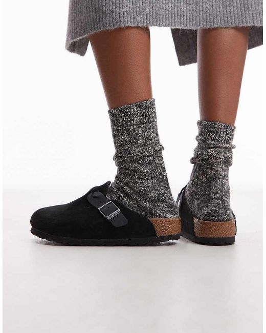 Birkenstock Black Braided Boston