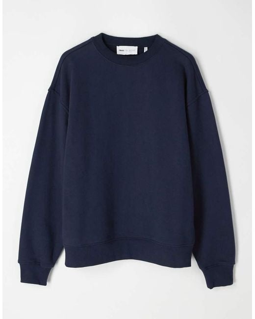 ASOS COLLECTIVE Blue Oversized Super Heavyweight Crew for men