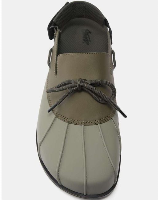 Pull&Bear Green Slingback Lace-Up Clogs for men
