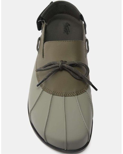 Pull&Bear Green Slingback Lace-Up Clogs for men