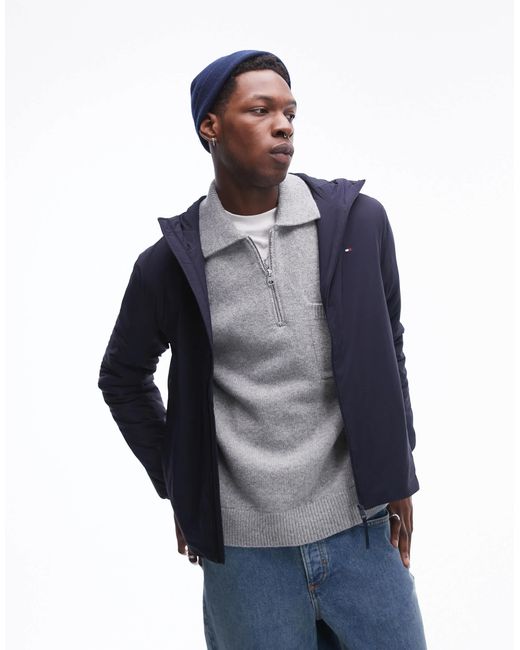 Veste technique à capuche Tommy Hilfiger pour homme en coloris Blue