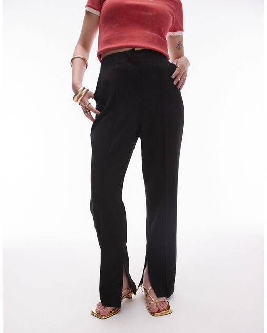 Pantalon basique fendu Topshop Unique en coloris Black