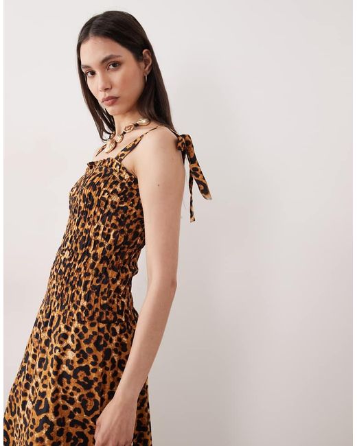 esmé studios Brown Esmee Tie Strap Maxi Beach Dress