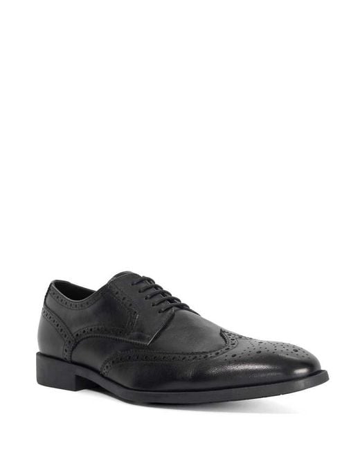 Dune Black Wide Fit Sunni Derby Shoes for men
