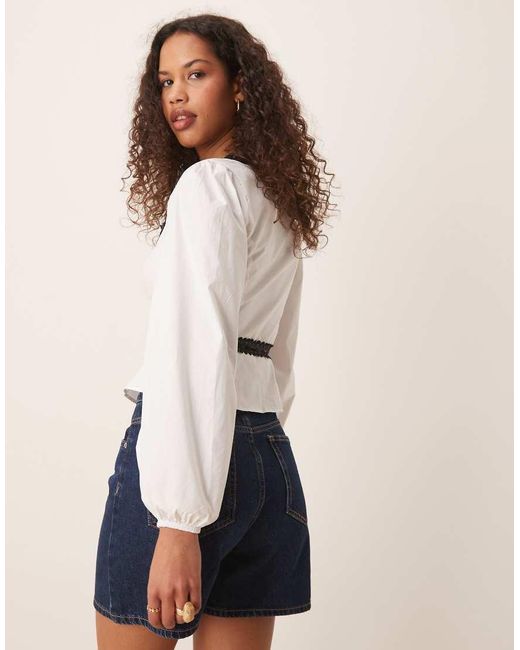 Glamorous Blue Square Neck Tops