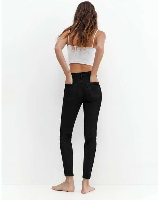 Pull&Bear Black High-waist Skinny Jeans