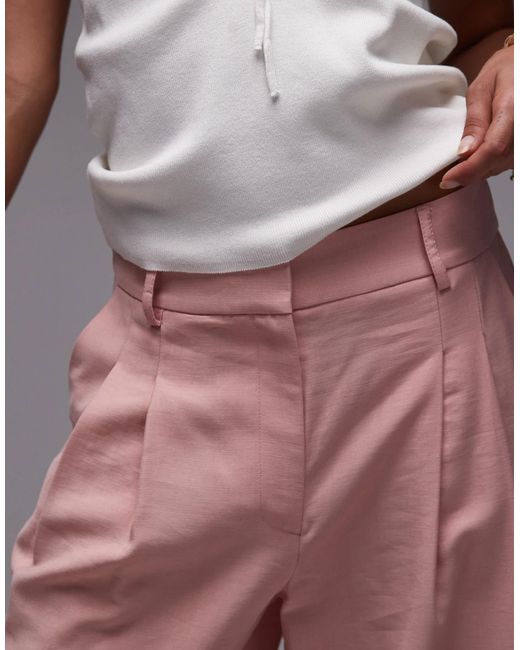 TOPSHOP Brown – premium – elegante hose aus cupro