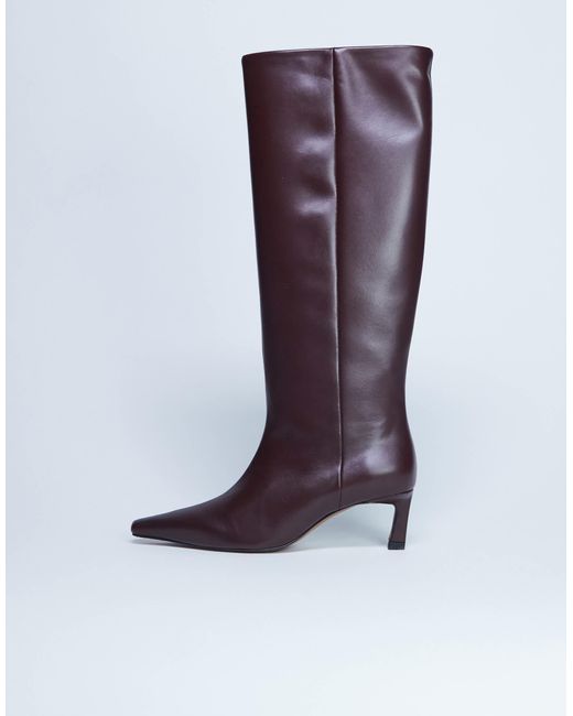 Taz bottes hauteur genou en cuir véritable TOPSHOP en coloris