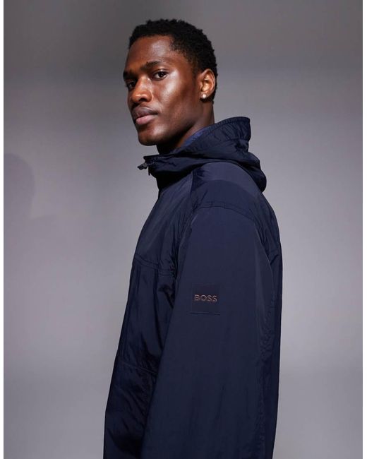 Boss Blue Orip Hooded Jacket for men