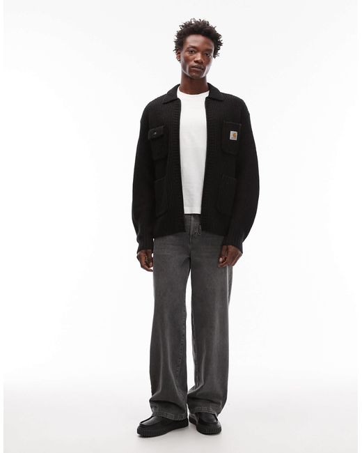 Veste workwear en maille Carhartt pour homme en coloris Black