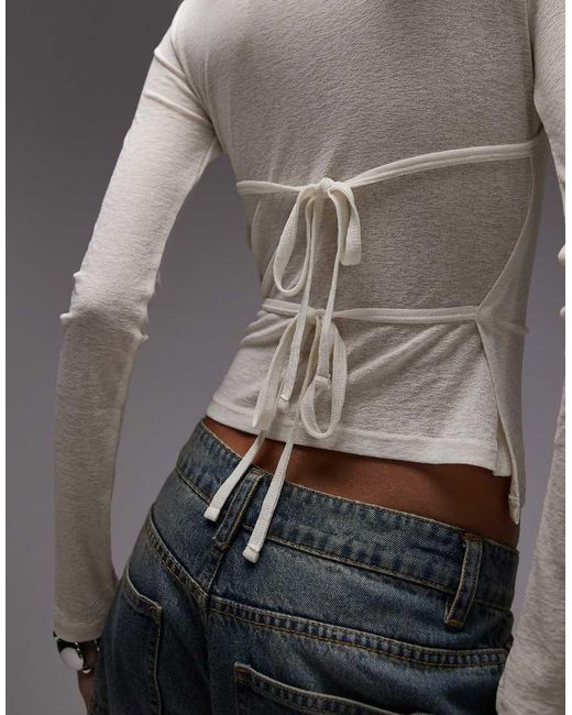 ASOS Gray Double Layer Sheer Top