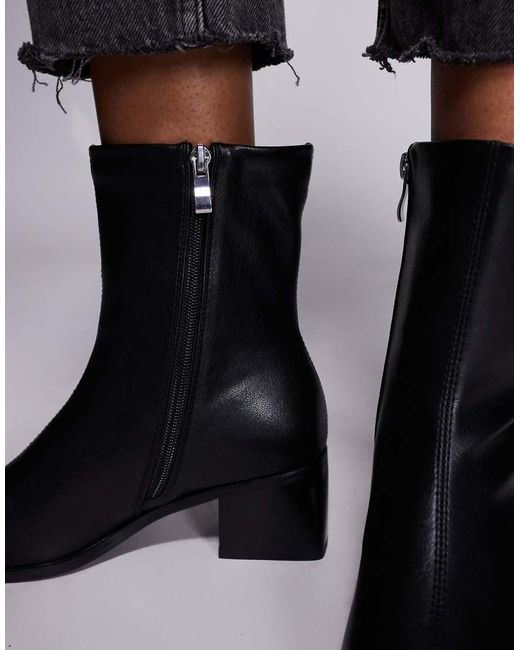 Botines Negro De Caña Alta Con Tacón Grueso Nimer De Simmi London SIMMI de color Black