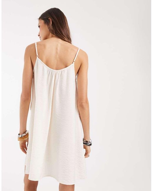Vero Moda White Frill Trim Cami Mini Dress