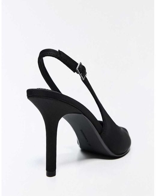 Bershka Blue Slingback High-heel Shoes