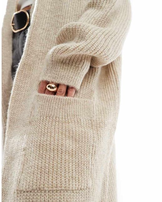 ONLY Natural Longline Open Cardigan