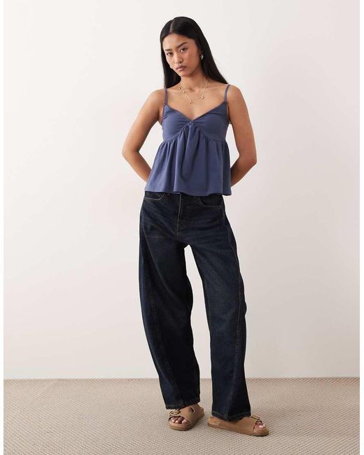 ASOS Blue Trim Detail Babydoll Cami
