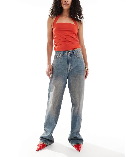 Echo - jean droit coupe classique à délavage effet usé Dr. Denim en coloris Blue