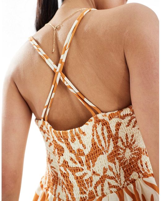 ONLY Metallic Linen Mix Mini Dress