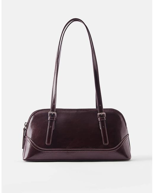 Pull&Bear Purple Bowling Shoulder Bag