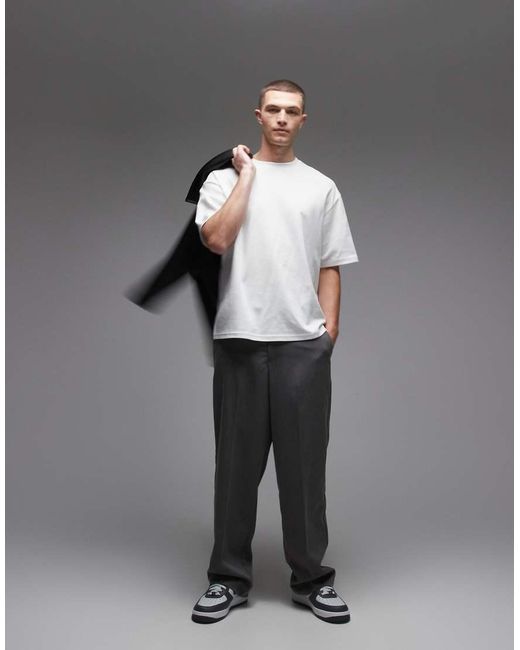 Only & Sons White Relaxed Fit Airflex T-shirt for men