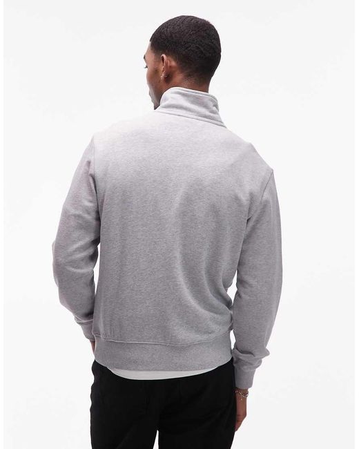 Napapijri Gray Box Logo Half Zip for men