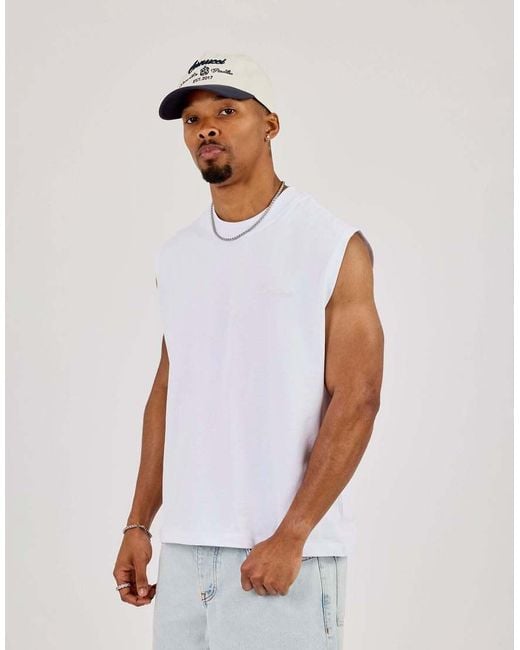 CERNUCCI White Logo Embroidered Tank for men