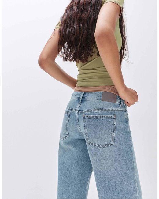 Pull&Bear Blue – gerade geschnittene jeans