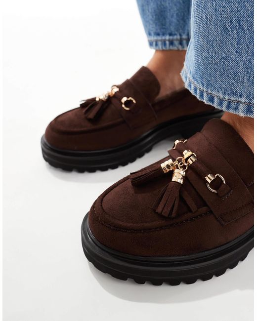 SEQWL Wide Fit Blue – jeep – loafer aus wildlederimitat