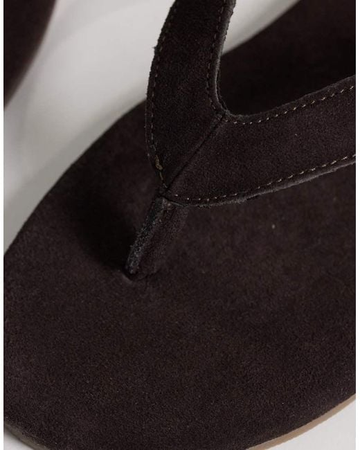 Jack & Jones Black Suede Flip Flops for men