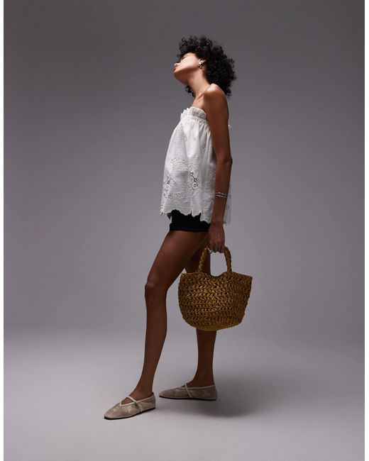 TOPSHOP Gray – trägerloses oberteil