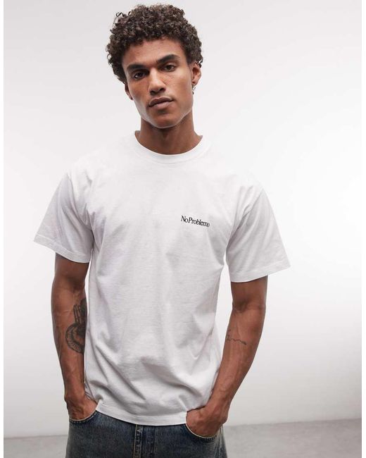 No Problemo Gray 100% Cotton Logo T-shirt With 'trip Advisor' Back Print for men