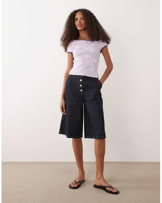 Cotton On White Lucky Star Graphic Off The Shoulder Baby Tee
